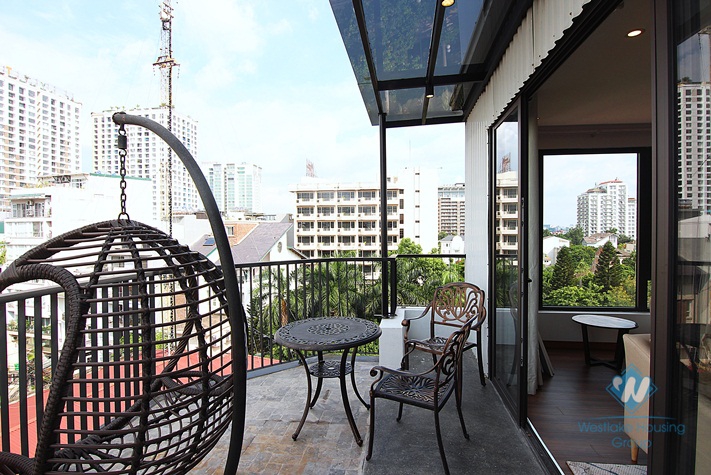 Beautiful and bright apartment for rent in the heart of Tay Ho district, Ha Noi